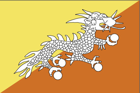 for larger flag of Bhutan