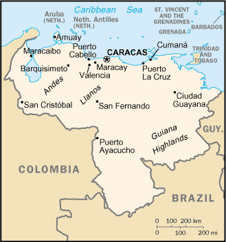 larger map of Venezuela