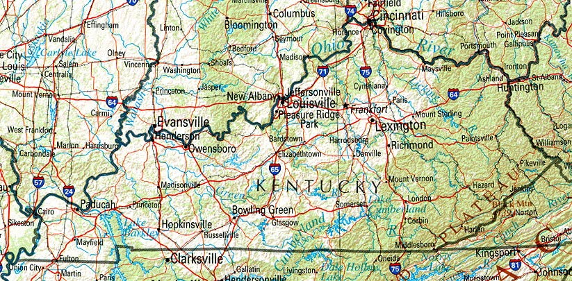 Click for larger map of Kentucky View full size (14 more maps)